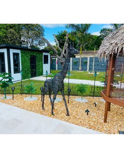 Outdoor metal statue