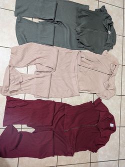 Ribbed Two-Piece Matching Sets Lot of 3