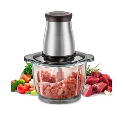 IKAN TECH Electric Food Chopper Meat Grinder 2L Glass Bowl