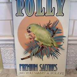 POLLY PREMIUM SALTINES VINTAGE METAL SIGN - NEW