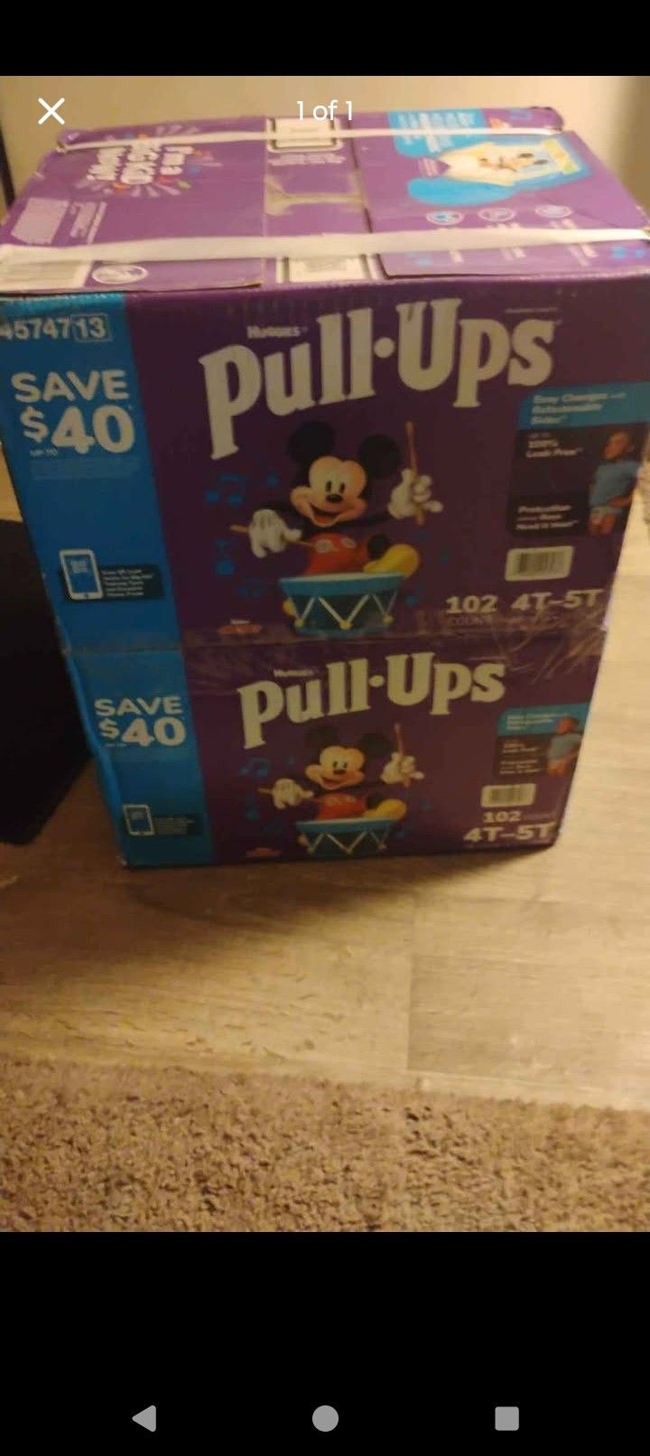 50 For 2 Brand New Boxes 102 Count Pull Ups 4t-5t