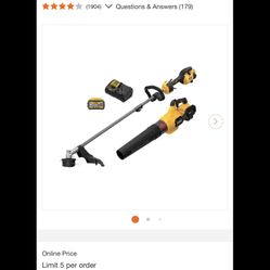 Blower And Trimmer Combo Dewalt 