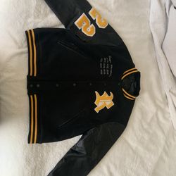 Revenge Leather Varsity Jacket 