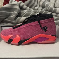 Jordan 14s Shocking pink