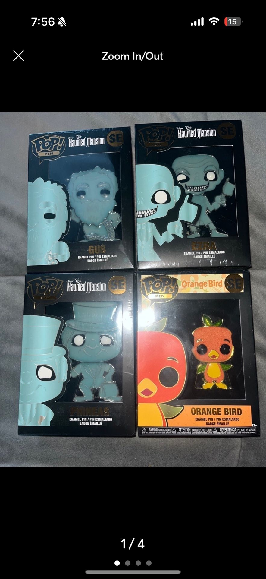 Funko Disney Pin Lot Haunted Mansion/OB All Sealed No Damage/Perfect Condition