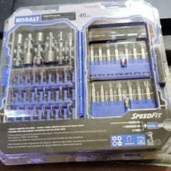 Kobalt 45 Pieces Power Drilling Set Brand New 