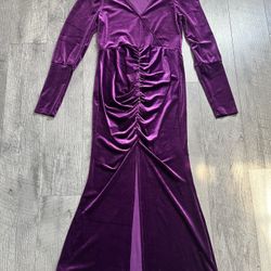 PURPLE SHEIN LONG DRESS SIZE LARGE 