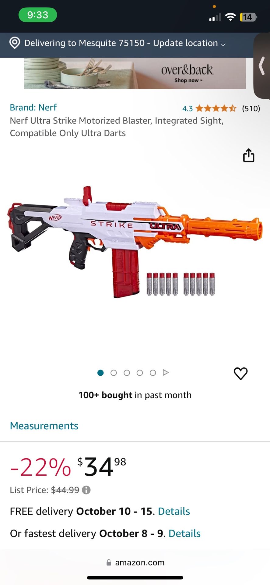Nerf Gun Ultra Strike 