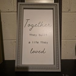 Gray Wood Framed Wall Art Decor