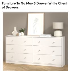 Furniture White Chest Of 6 Drawers