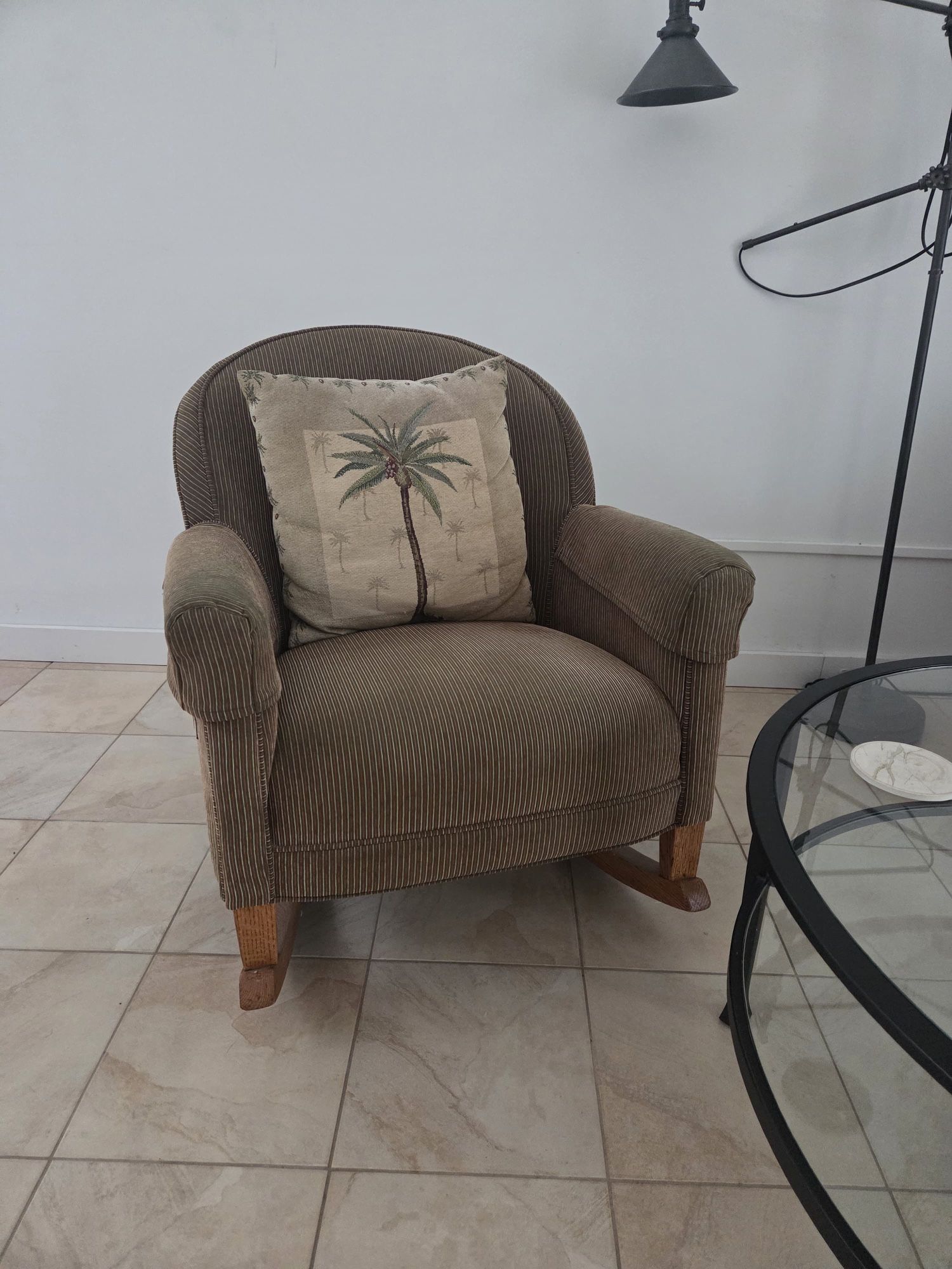 Armchairs x2 and Footstool and Magazine Table