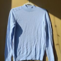 Baby Blue Banana Republic Fine Italian Yarn By Filpucci Long Sleeve Sweater Sweatshirt Top Pullover Women's Size M Medium 