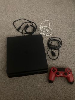 Sony PlayStation 4 Slim 1TB W/ HDMI Power Cord & Charging Cable