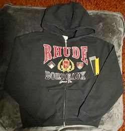 Brand New w/tags Rhude Bordeaux Grand Vin Zip-Up Hoodie.