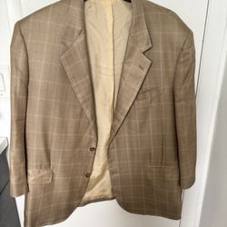 Men’s Blazer  Tailored By Brian I 100%silk  Large Size Preowned 