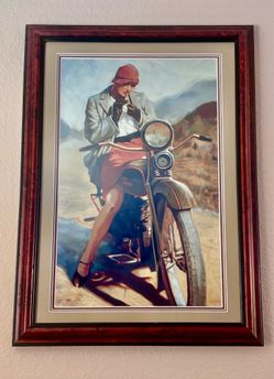 David Uhl “Ruby” #10/140 Signed Limited Edition Print | Women of Harley-Davidson | Rare