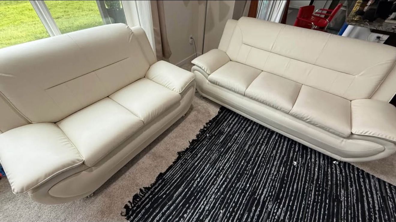 5 Seater Faux Leather Sofa