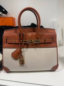 Hermes Birkin 25 Togo and canvas