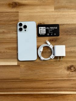 📱 iPhone 15 Pro Max | 256GB | White Titanium | Cricket Only | Hablo Español 