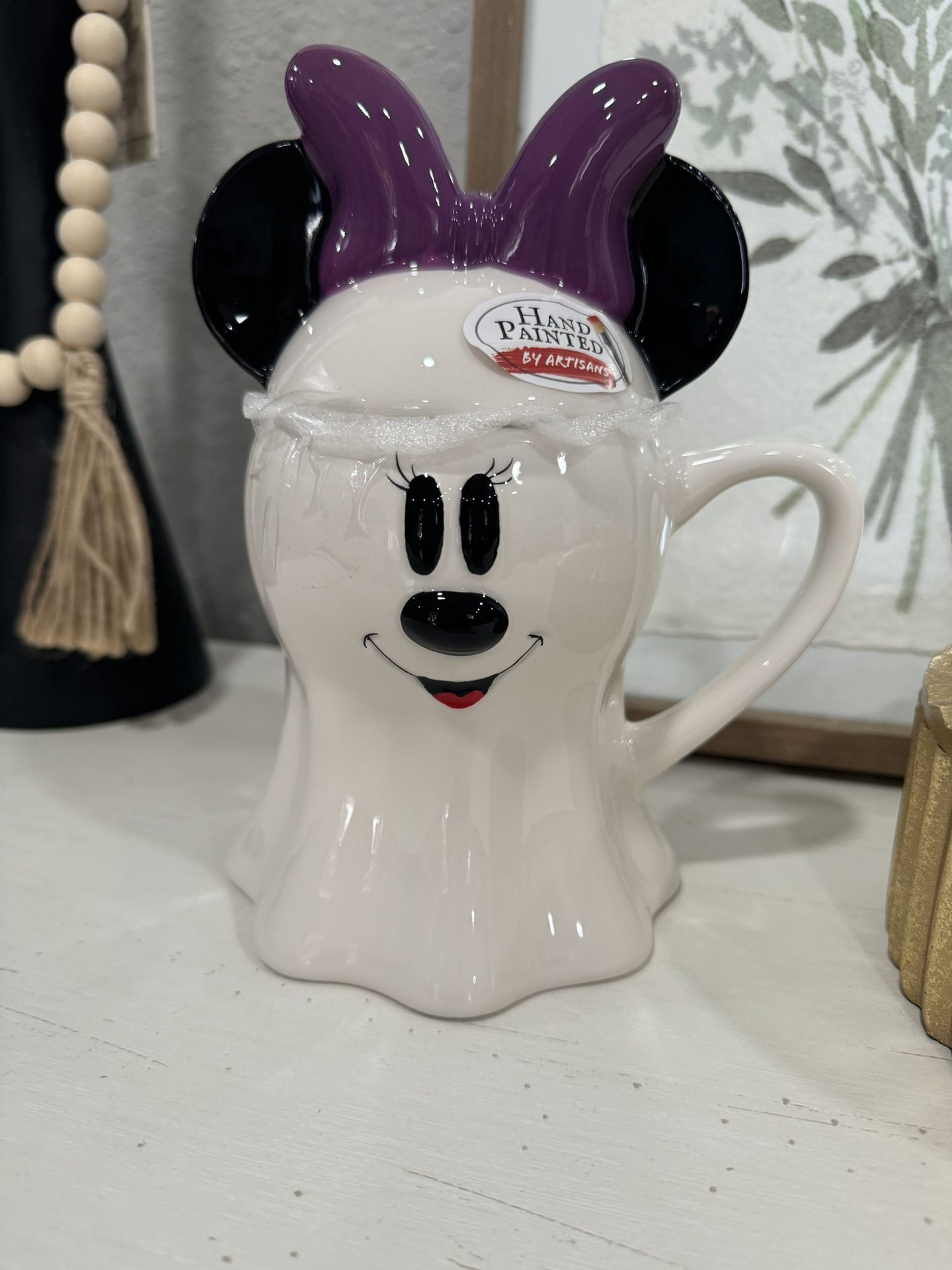 Minnie Ghost Mug W/ Lid Topper