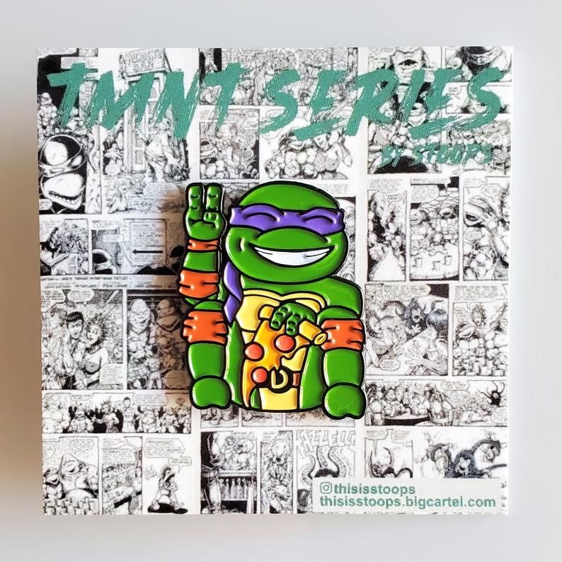TMNT Ninja Turtles Enamel Pin Set Donatello Lucky Cat Pin