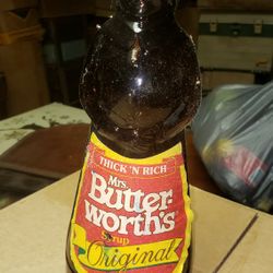 Mrs Butter Worth Glass Bottles - X3 - - -