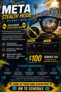 Ray ban Meta ( STEALTH MODE MOD )
