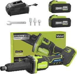 Brushless Straight Grinder with 2 batteries - Only usedonce