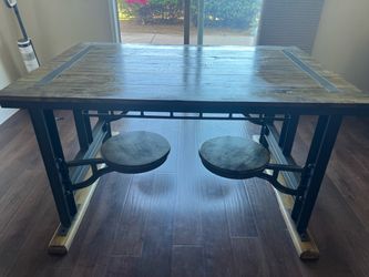 World Market Table w/attached stools