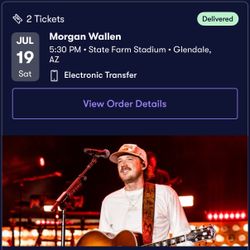 (2) Morgan Wallen tickets $300 Each OBO