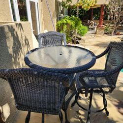 Outdoor Wicker Bistro Set