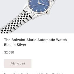 Bolvaint Paris Alaric Automatic Men's Watch In Blue Silver