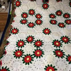 Christmas Afghan Handmade.