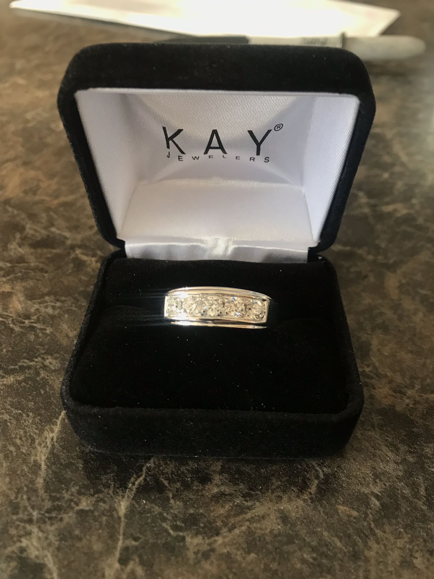 Ring 14k white gold in Diamond