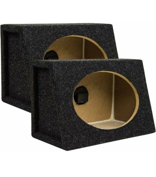 Set of Two 6x9 Slanted Angled Speaker Box Enclosure 1/2" MDF Charcoal RI Audio

