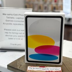 Apple IPad 10th Gen Tablet New - Pay $1 To Take It Home Today and pay the rest later.