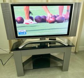 Sharp AQUOS 32-Inch TV with Built-In Speakers & Glass TV Stand