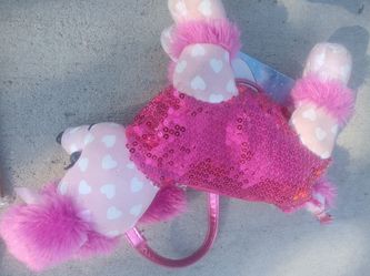 Pink dog purse