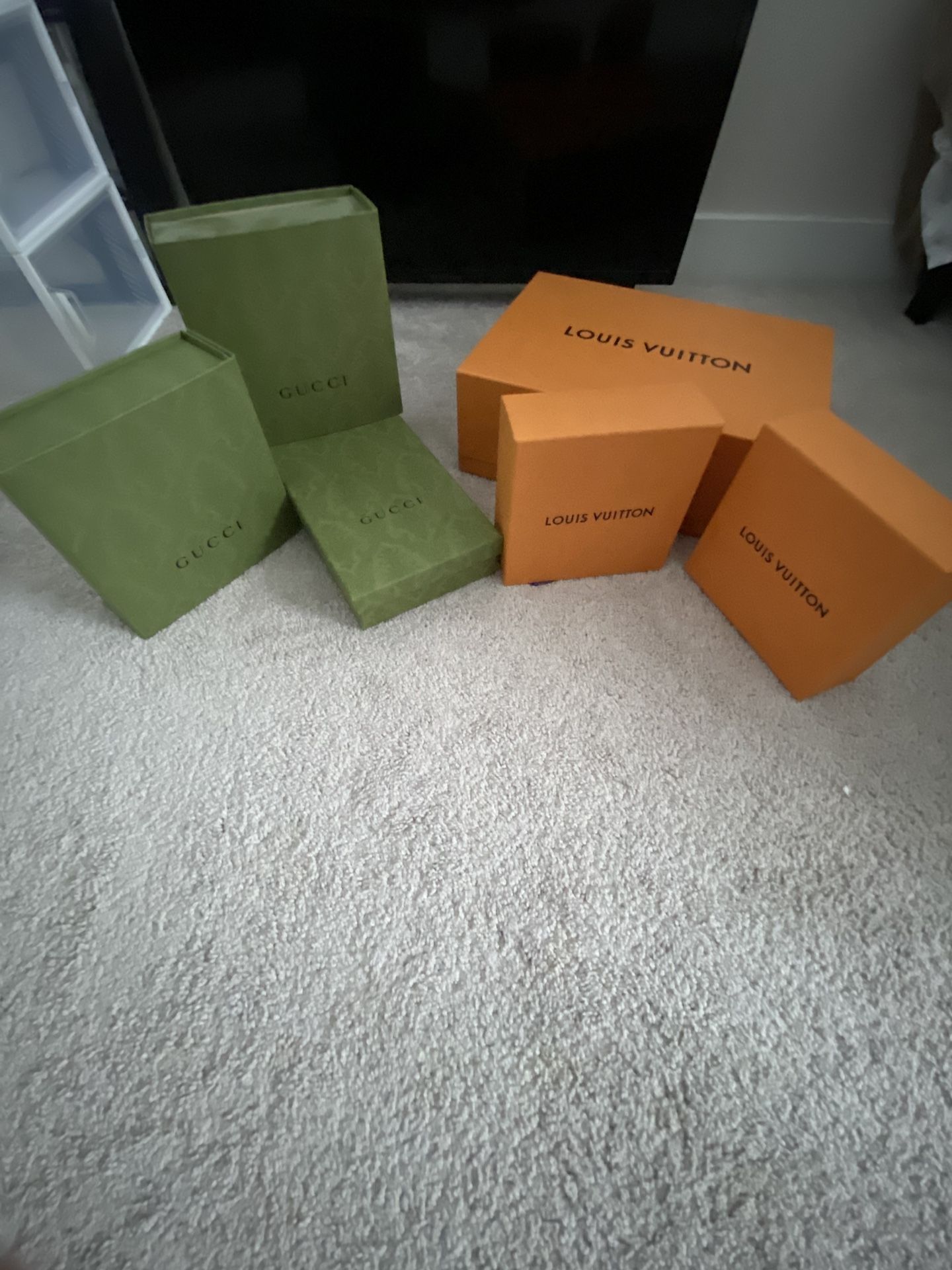 REAL Gucci And Louis Vuitton Boxes