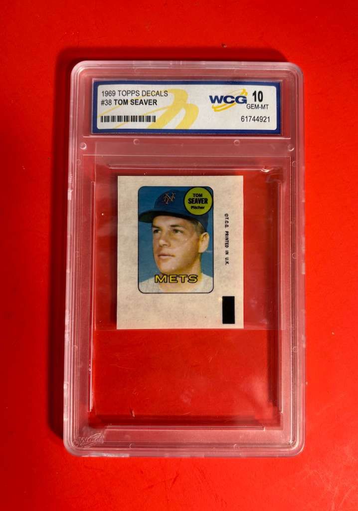 1969 Topps Decals #38 graded WCG Gem Mint 10