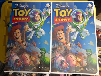 (2) Toy Story Classic VHS Boxed Silk Touch Throw Blanket 50" × 70" Disney Buzz Woody