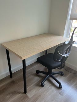 Modern Study Desk & Office Chair Set - Great Condition