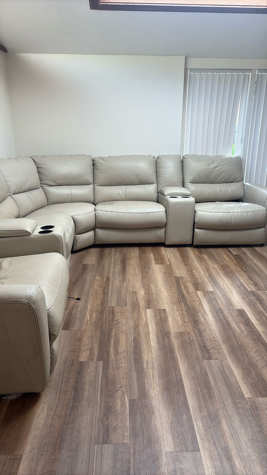 Recliner Leather Sectional 