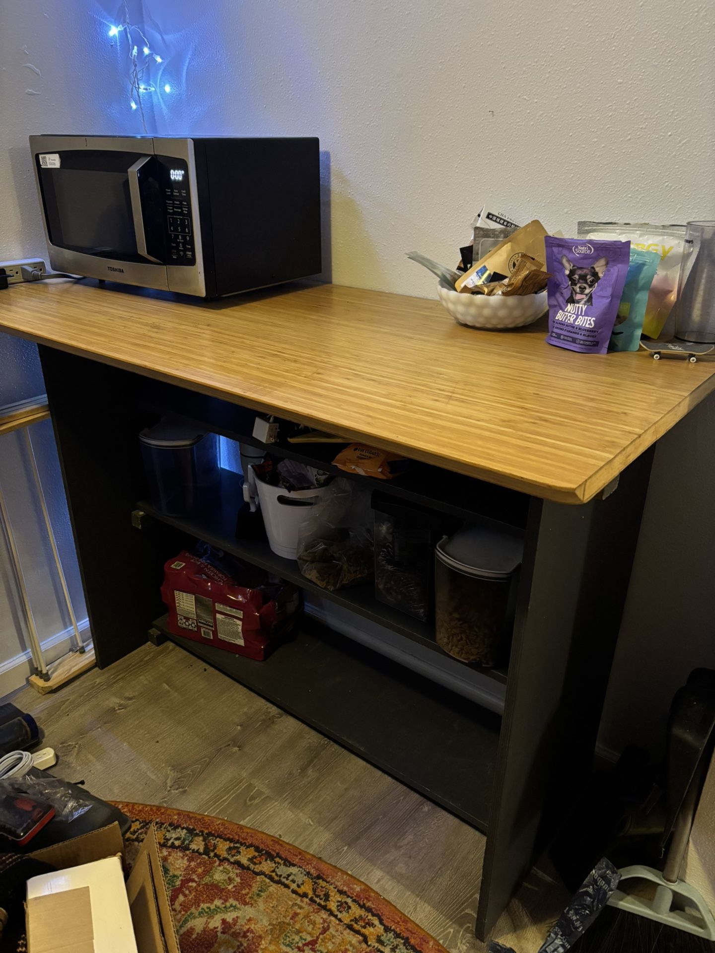 Custom Made Bar With Bamboo Top