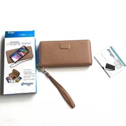💥Odyssey Tech Wireless Charging Wallet, color: Sand, New in Box💥