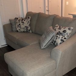 Beige L-shape Sofa (Reversible L) 