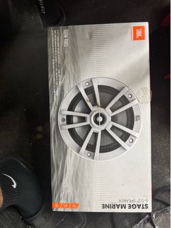JBL Stage Marine 6 (JBLMARSPKST6WHTAM) 360W Peak (120W RMS) 6.5" Stadium Marine Series 2 Way Coaxial 4-ohm Marine Speakers with White Grilles