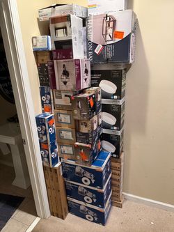 Large Lot of Boxed Light Fixtures
