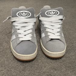 Adidas Originals Gray Suede High-Top Sneakers