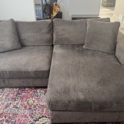 2 Piece Sectional Sofa - Grayish Brown